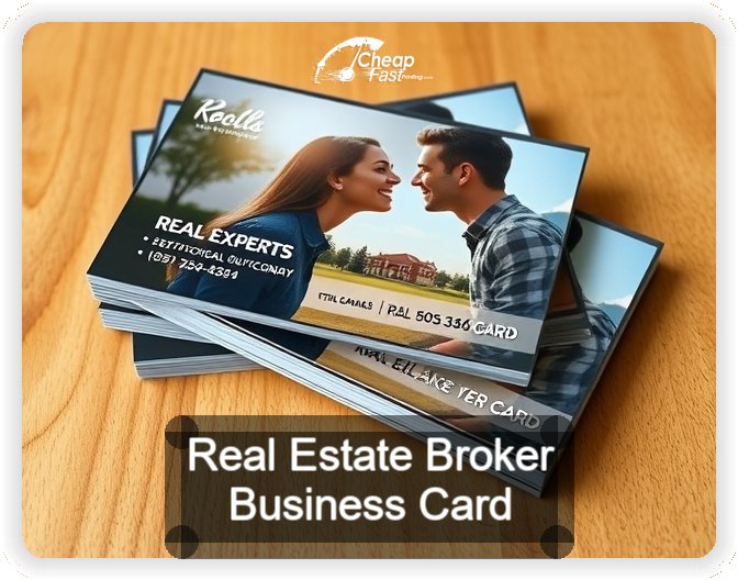 Real Estate Broker business card design sample