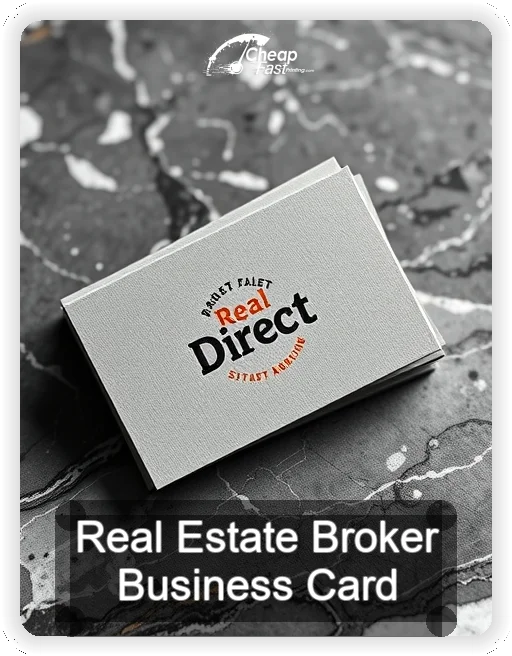 Real Estate Broker business card design sample