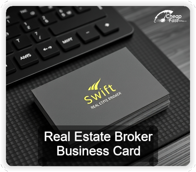 Real Estate Broker business card design sample