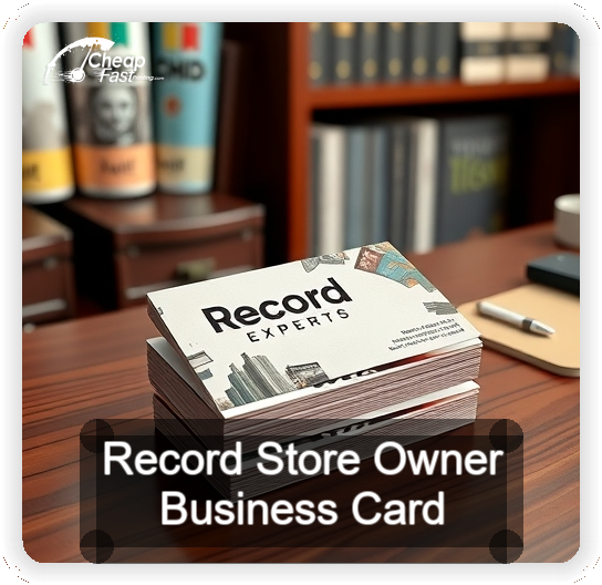 Record Store Owner business card design sample