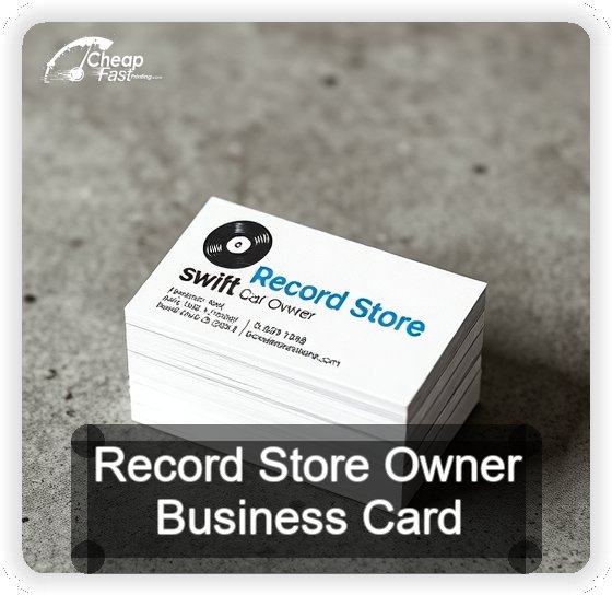 Record Store Owner business card design sample