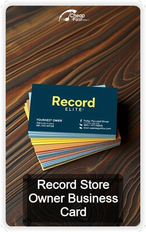 Record Store Owner business card design sample