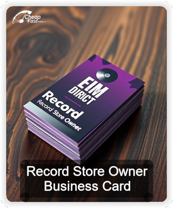 Record Store Owner business card design sample