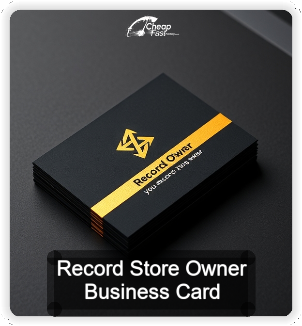 Record Store Owner business card design sample