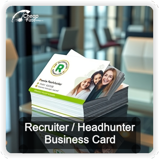 Recruiter Headhunter business card design sample