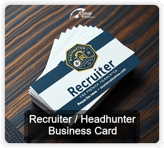 Recruiter Headhunter business card design sample