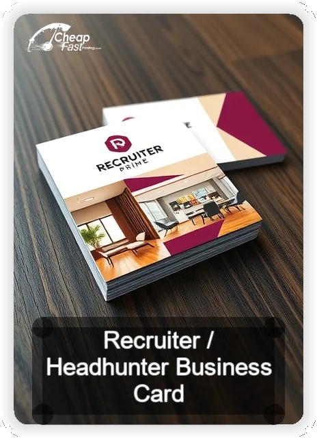 Recruiter Headhunter business card design sample
