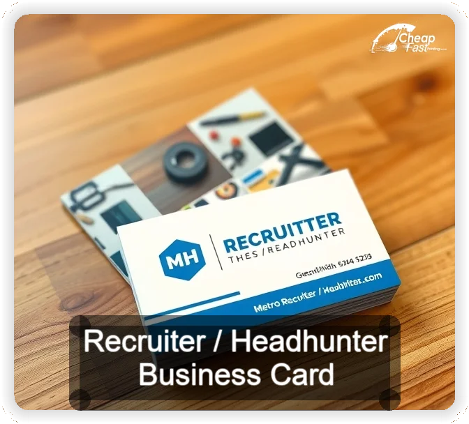 Recruiter Headhunter business card design sample