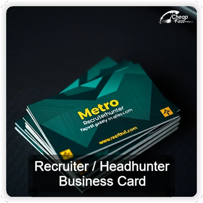 Recruiter Headhunter business card design sample