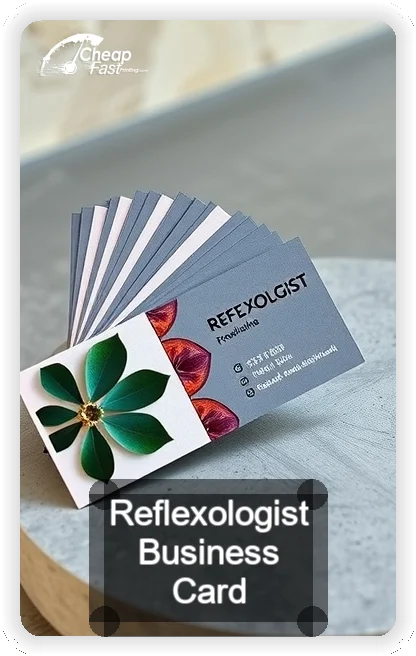 Reflexologist business card design sample
