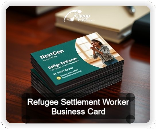 Refugee Settlement Worker business card design sample