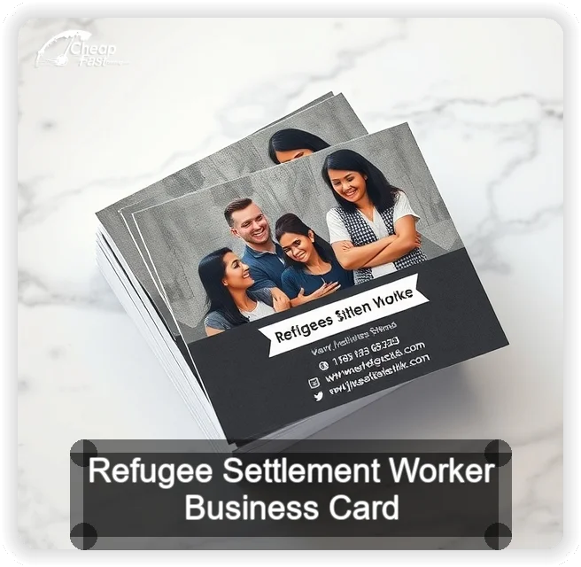 Refugee Settlement Worker business card design sample