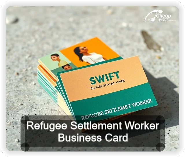 Refugee Settlement Worker business card design sample