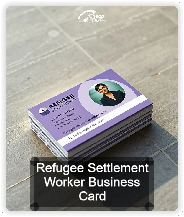 Refugee Settlement Worker business card design sample