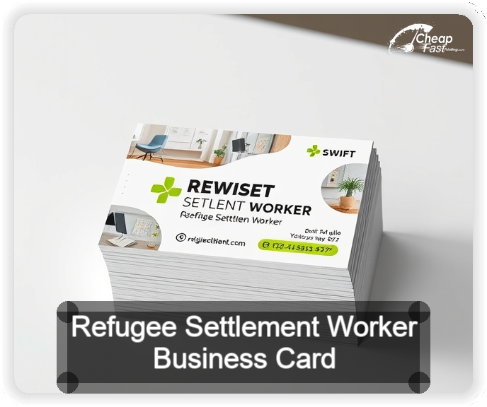 Refugee Settlement Worker business card design sample