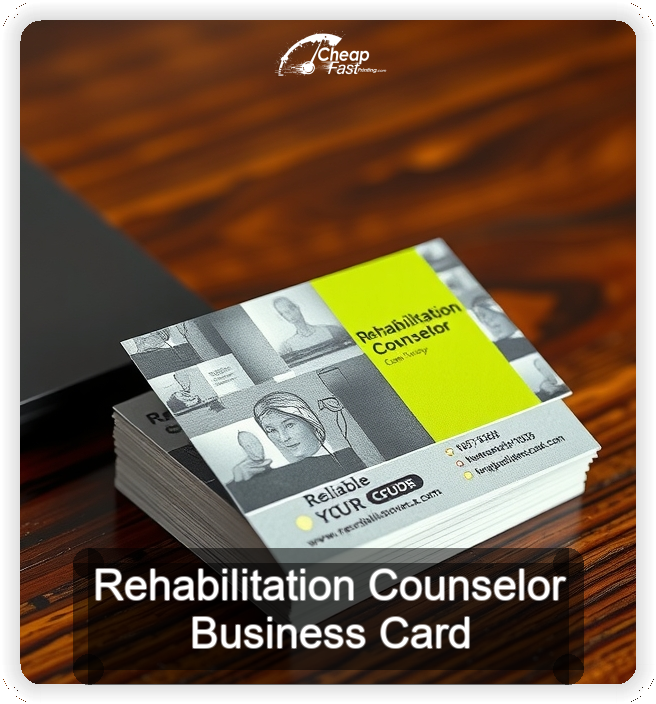 Rehabilitation Counselor business card design sample
