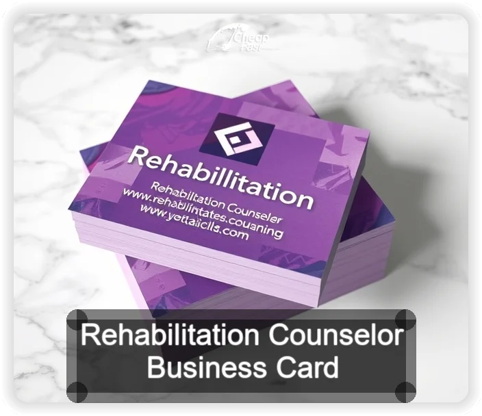 Rehabilitation Counselor business card design sample