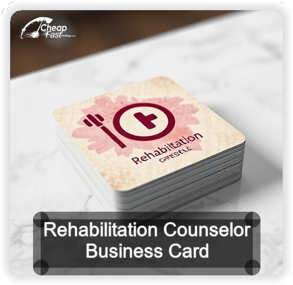 Rehabilitation Counselor business card design sample
