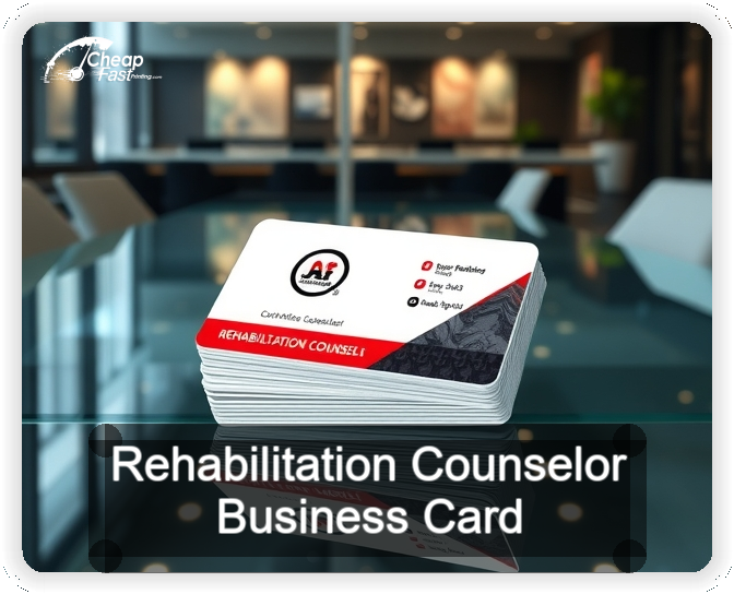 Rehabilitation Counselor business card design sample