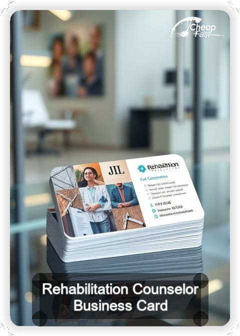 Rehabilitation Counselor business card design sample