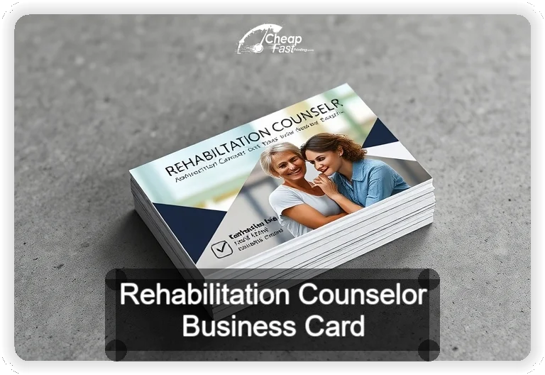 Rehabilitation Counselor business card design sample
