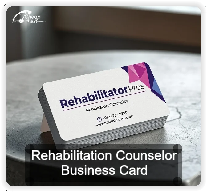Rehabilitation Counselor business card design sample