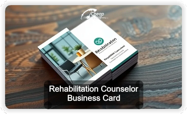 Rehabilitation Counselor business card design sample