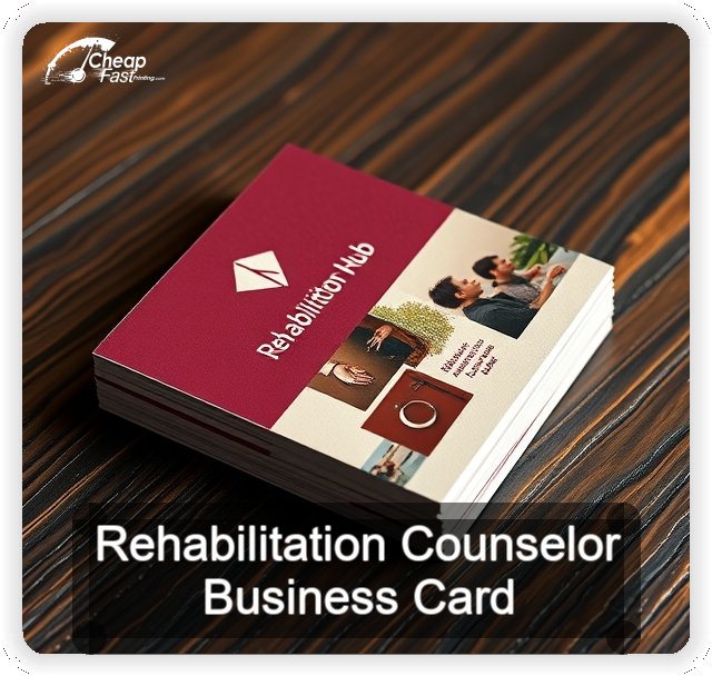 Rehabilitation Counselor business card design sample