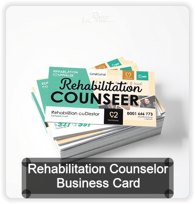 Rehabilitation Counselor business card design sample