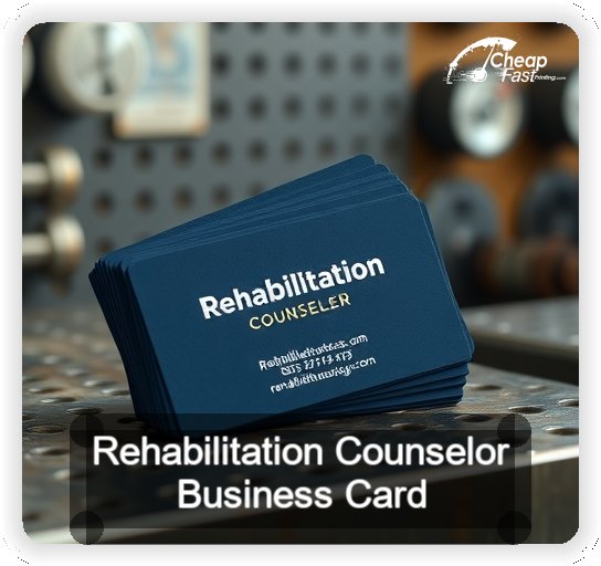 Rehabilitation Counselor business card design sample