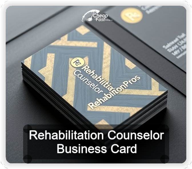 Rehabilitation Counselor business card design sample