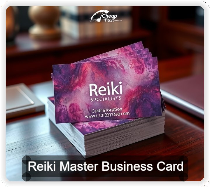 Reiki Master business card design sample