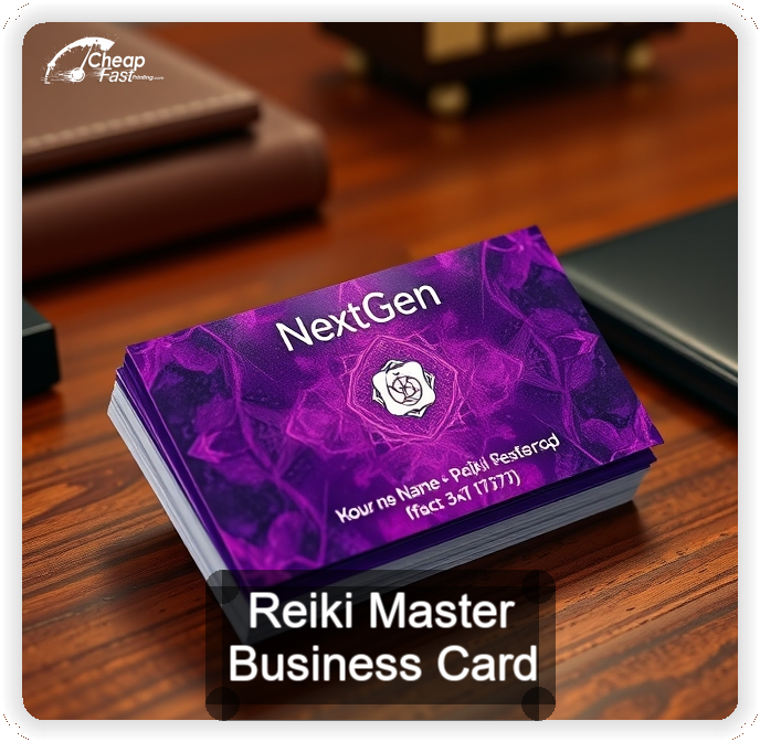 Reiki Master business card design sample