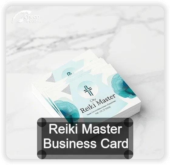 Reiki Master business card design sample