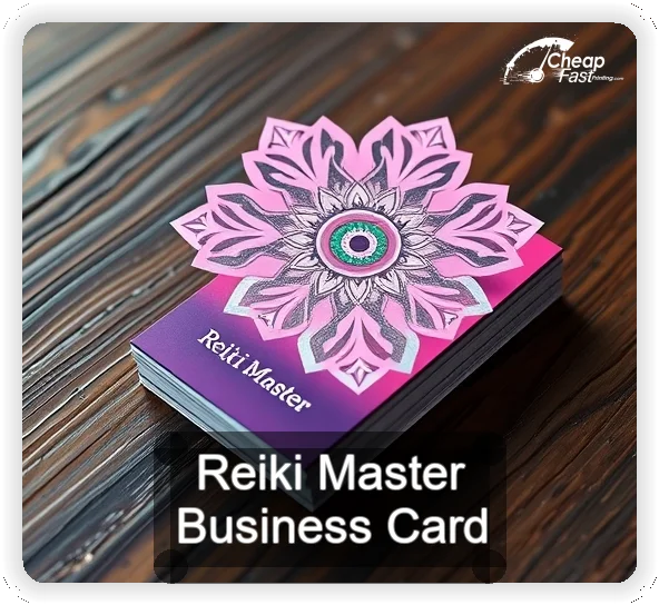 Reiki Master business card design sample