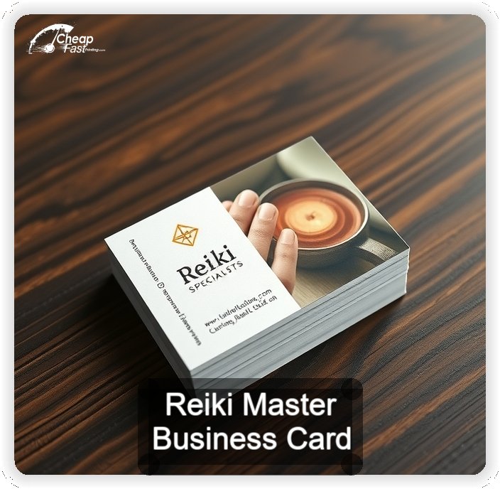 Reiki Master business card design sample