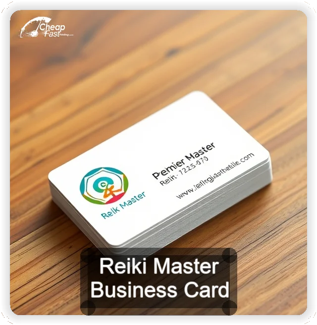 Reiki Master business card design sample