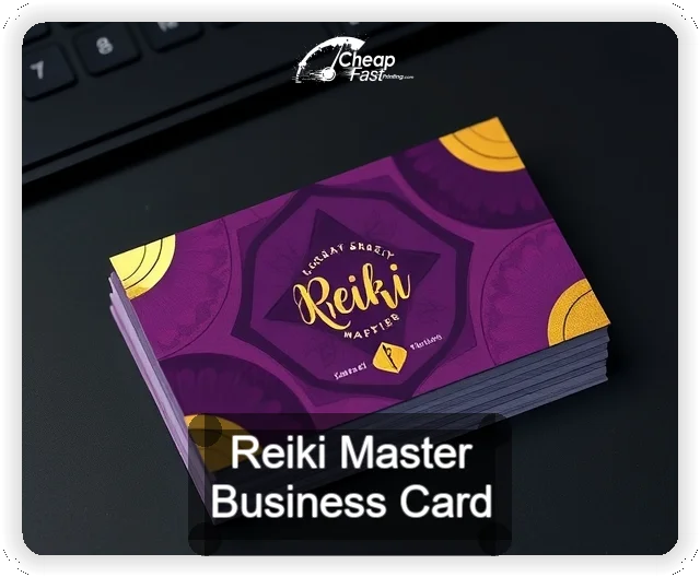 Reiki Master business card design sample