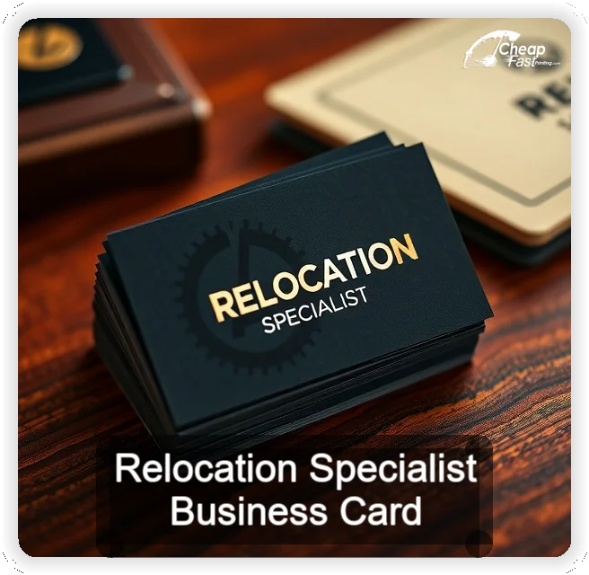 Relocation Specialist business card design sample