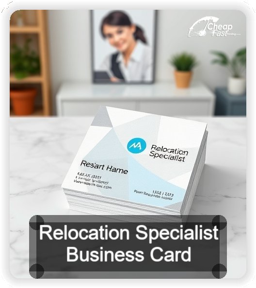 Relocation Specialist business card design sample