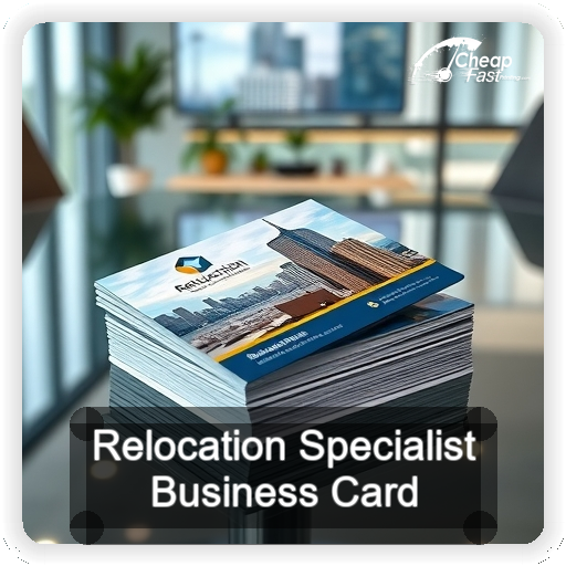 Relocation Specialist business card design sample