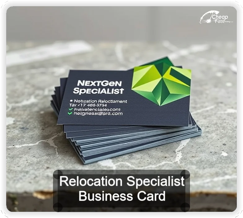 Relocation Specialist business card design sample