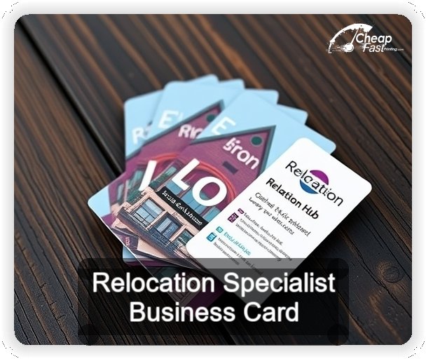 Relocation Specialist business card design sample