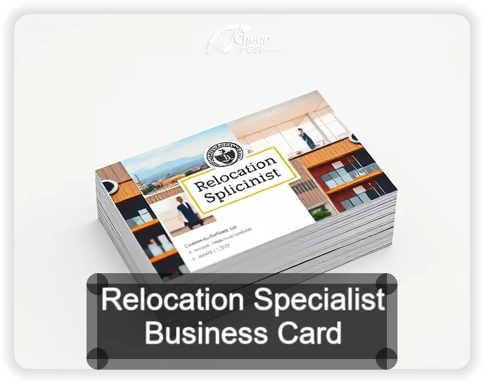 Relocation Specialist business card design sample