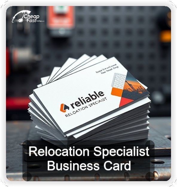 Relocation Specialist business card design sample