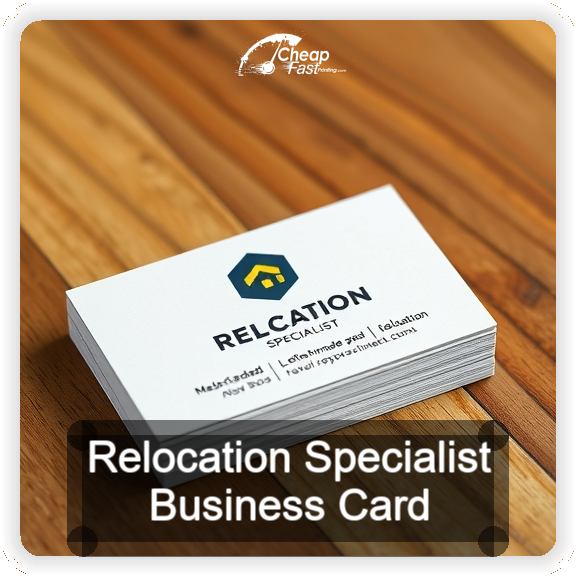 Relocation Specialist business card design sample