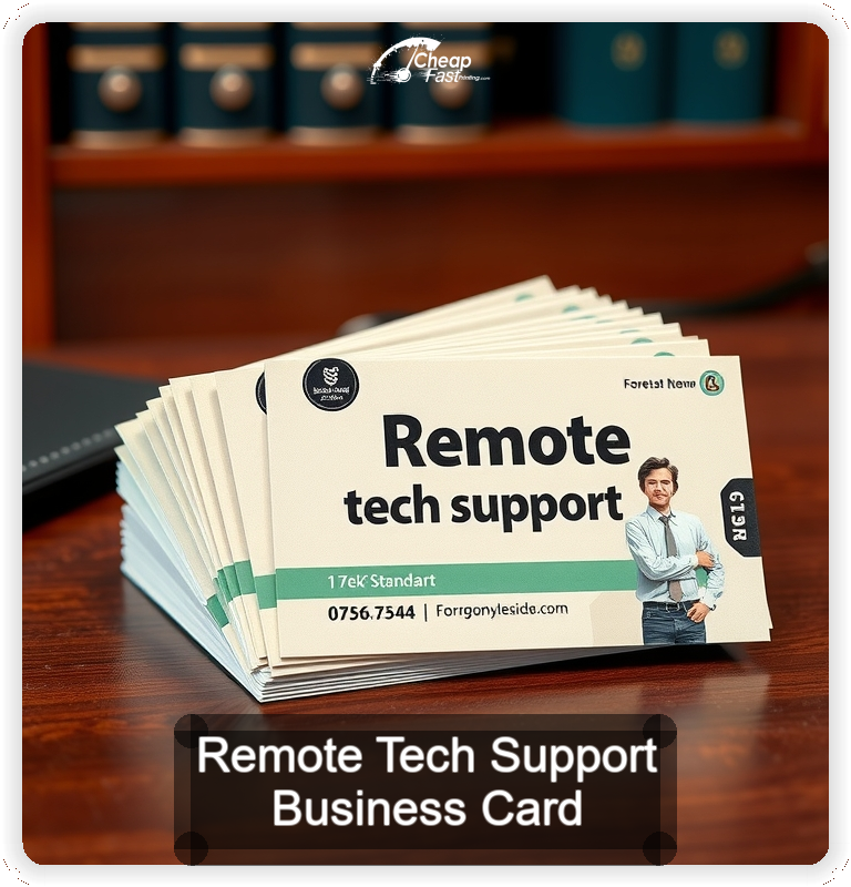 Remote Tech Support business card design sample