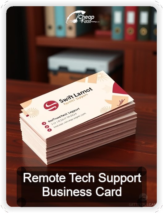 Remote Tech Support business card design sample