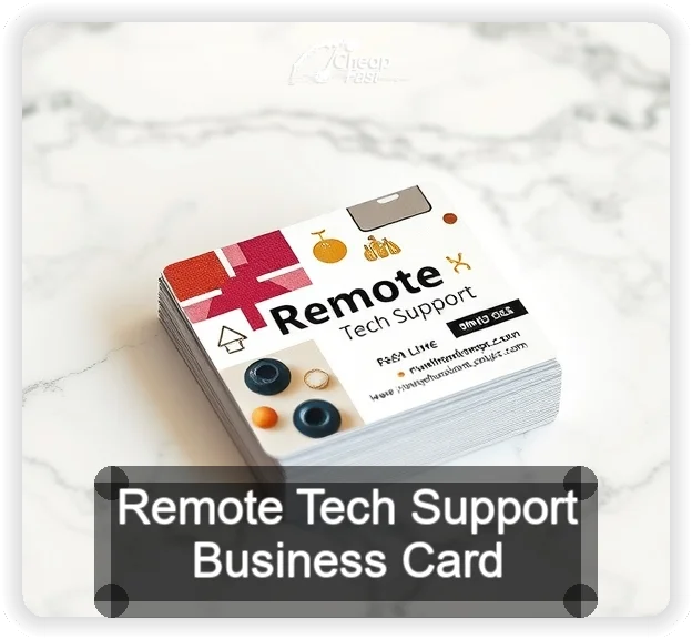 Remote Tech Support business card design sample