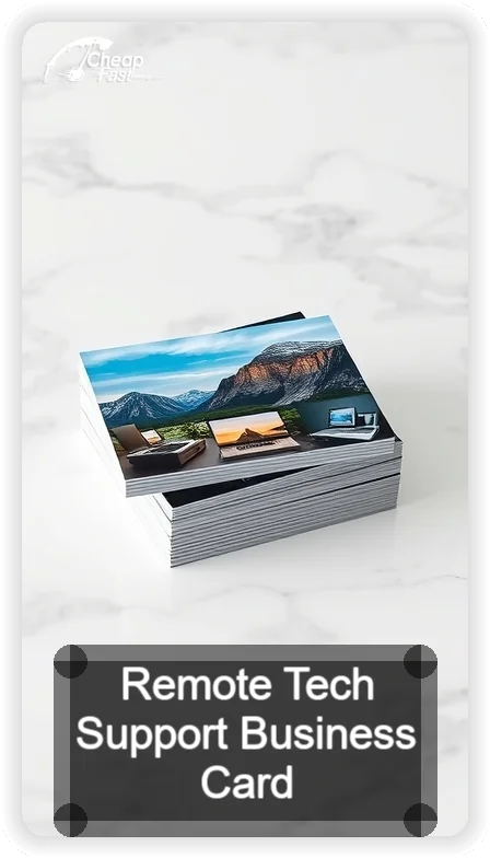 Remote Tech Support business card design sample